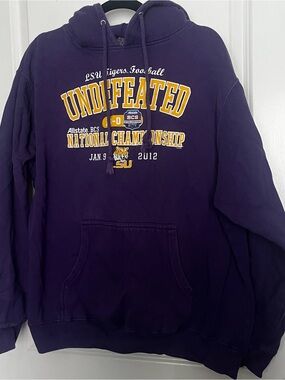 Tigers Purple Undefeated National Championship Hoodie